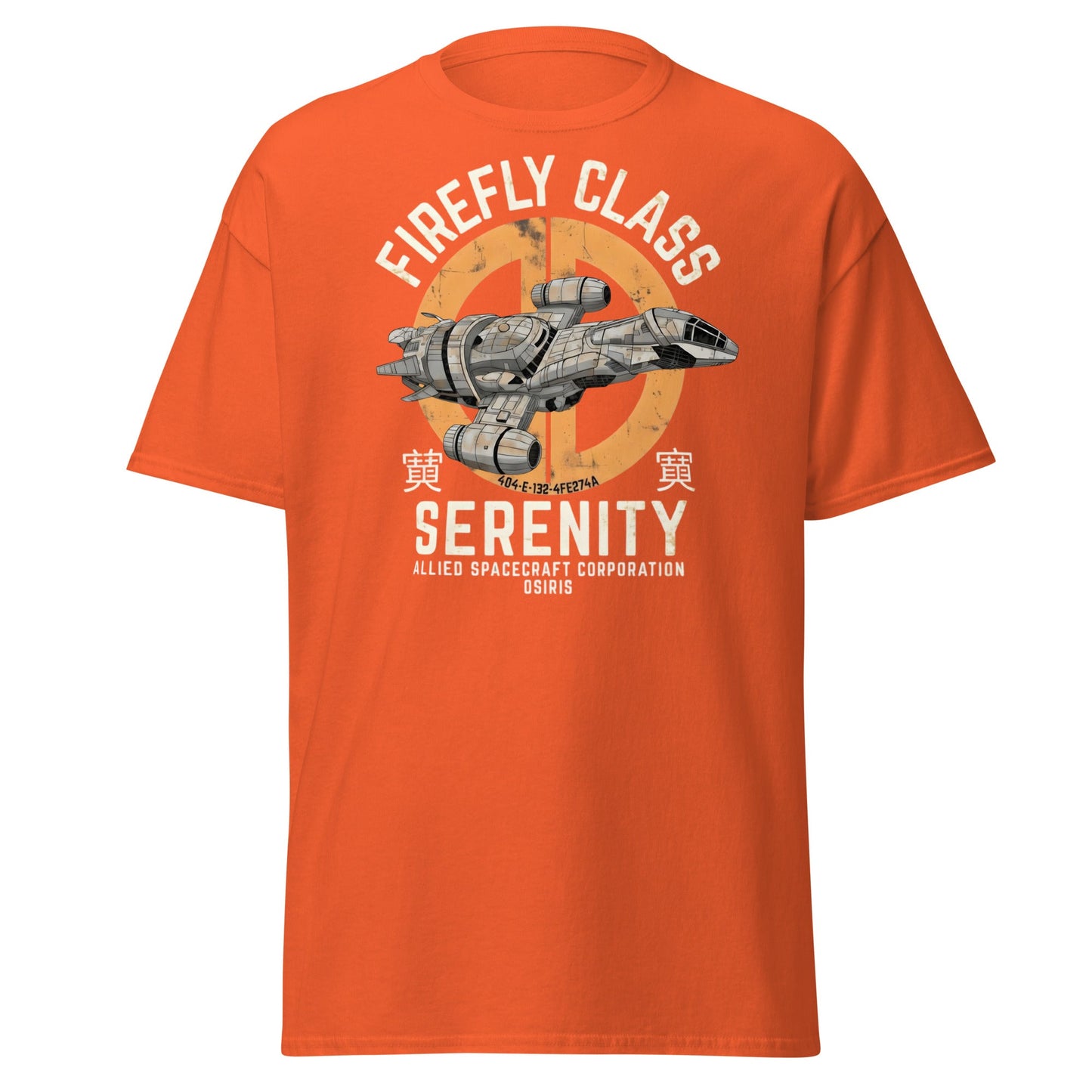Firefly Serenity Spaceship T-Shirt - Sci - Fi Fan Apparel - Orange - T-Shirts Online