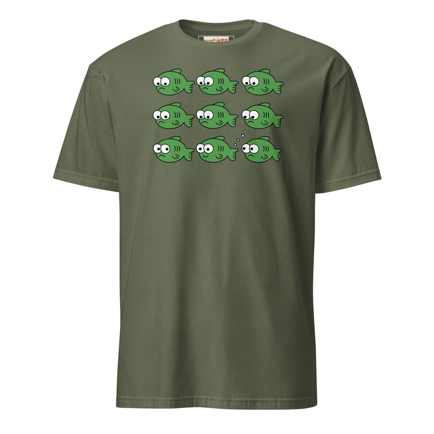 Fish Fart T-Shirt | Funny Aquatic Tee - Military Green - T-Shirts Online