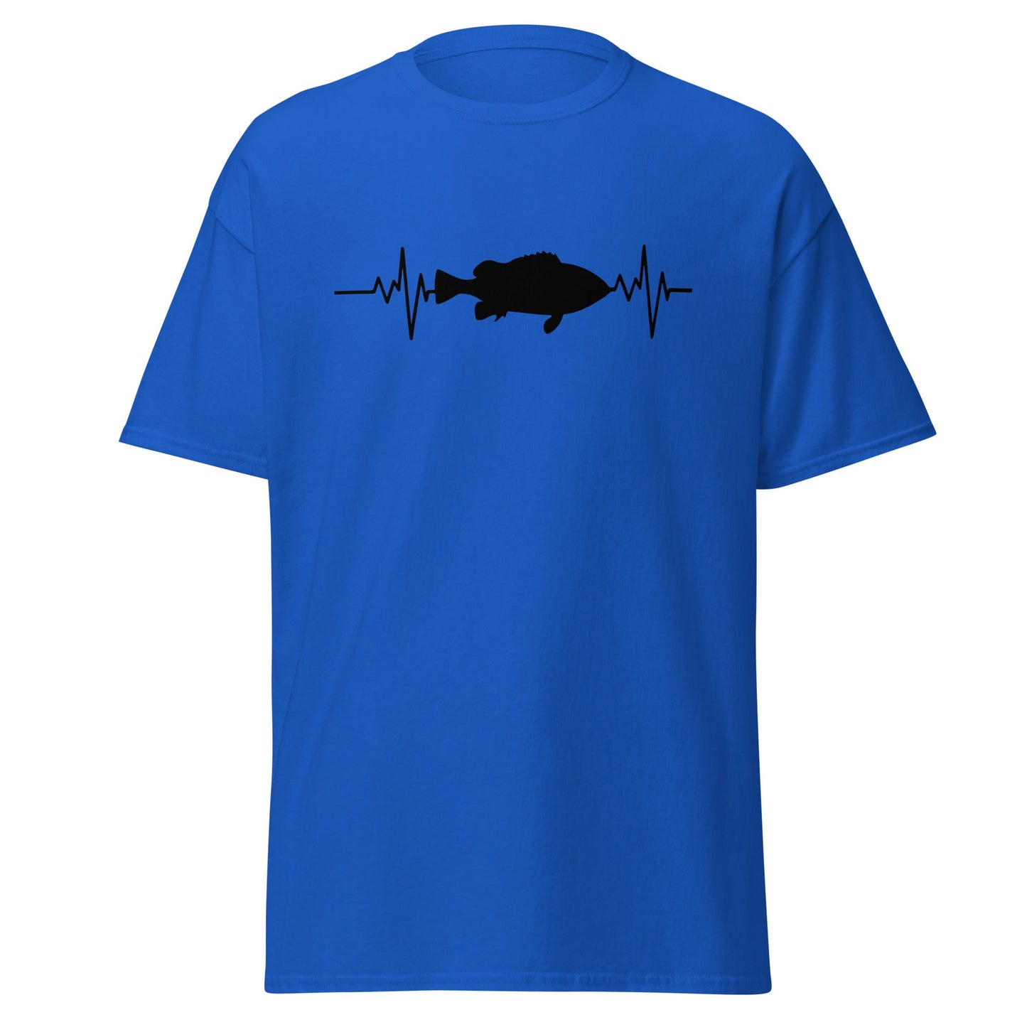Fishing Heartbeat | Fishing T-Shirt - Royal - T-Shirts Online