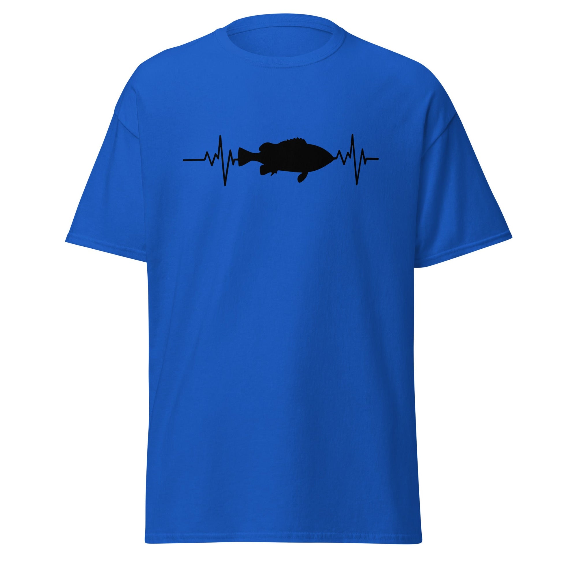 Fishing Heartbeat | Fishing T-Shirt - Royal - T-Shirts Online