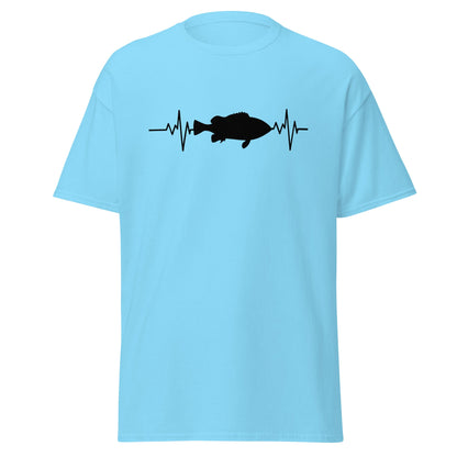 Fishing Heartbeat | Fishing T-Shirt - Sky - T-Shirts Online