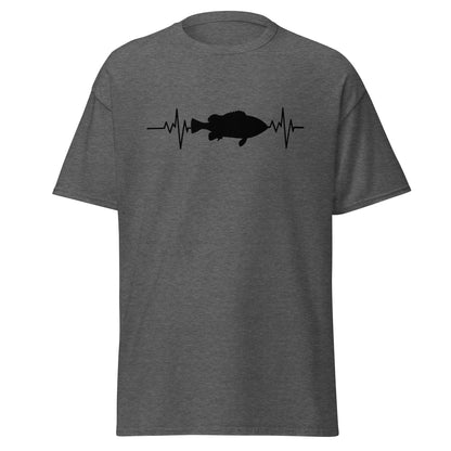 Fishing Heartbeat | Fishing T-Shirt - Dark Heather - T-Shirts Online
