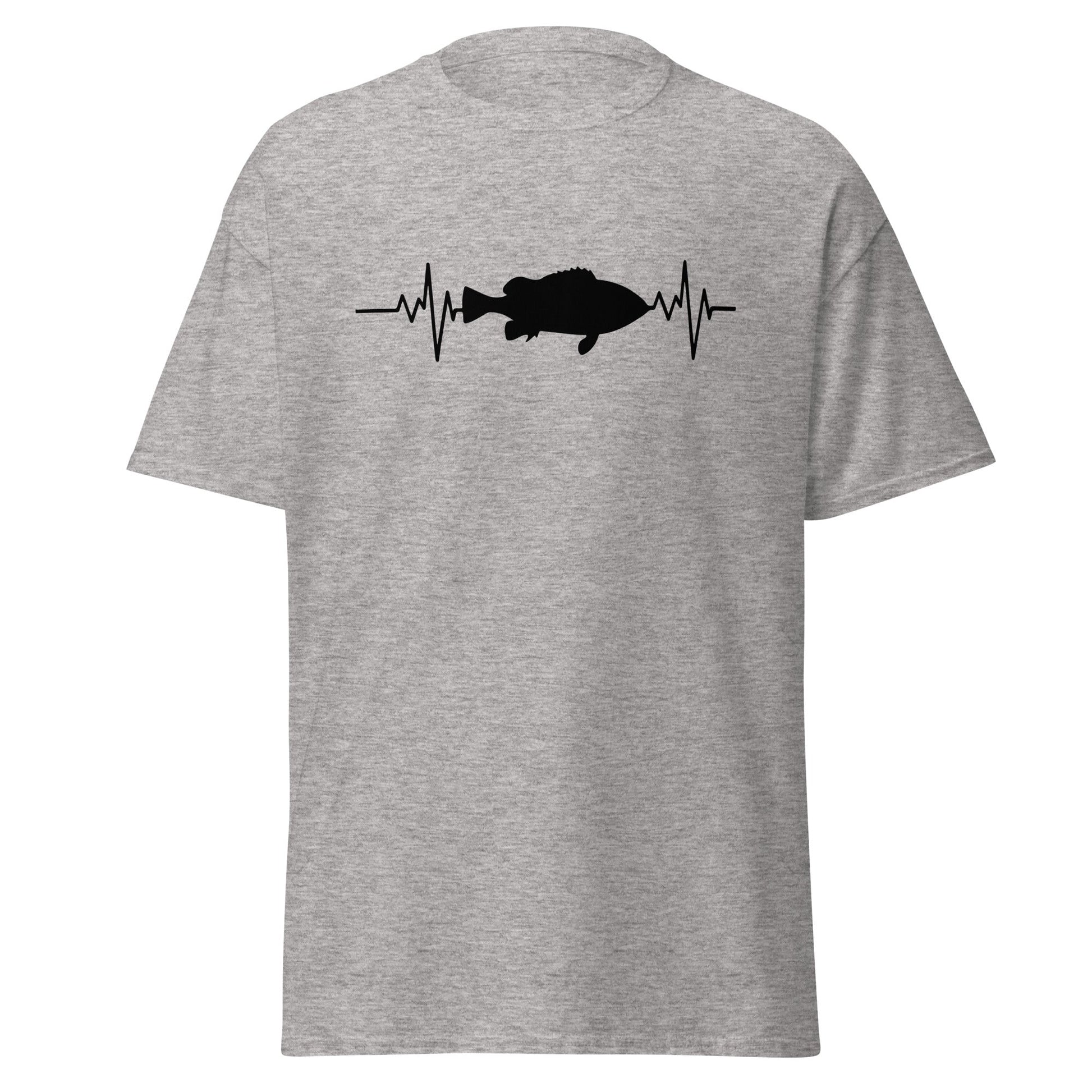 Fishing Heartbeat | Fishing T-Shirt - Sport Grey - T-Shirts Online