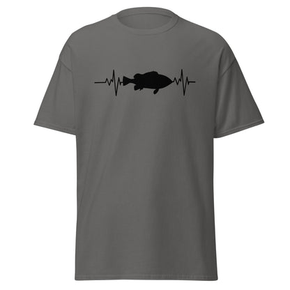 Fishing Heartbeat | Fishing T-Shirt - Charcoal - T-Shirts Online