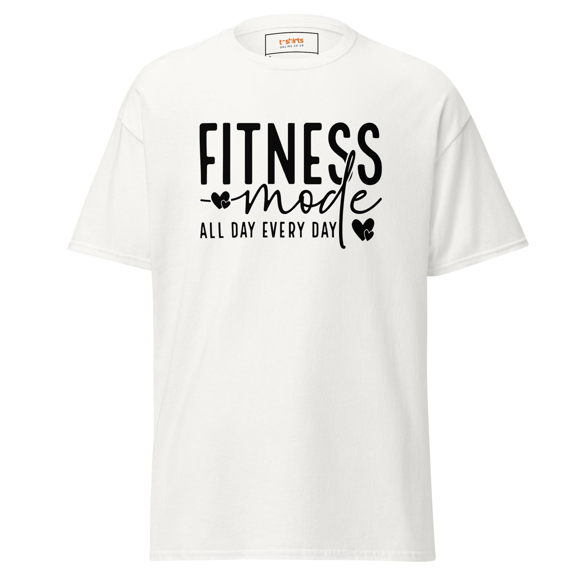 Fitness Mode | Gym T-Shirt - White - T-Shirts Online