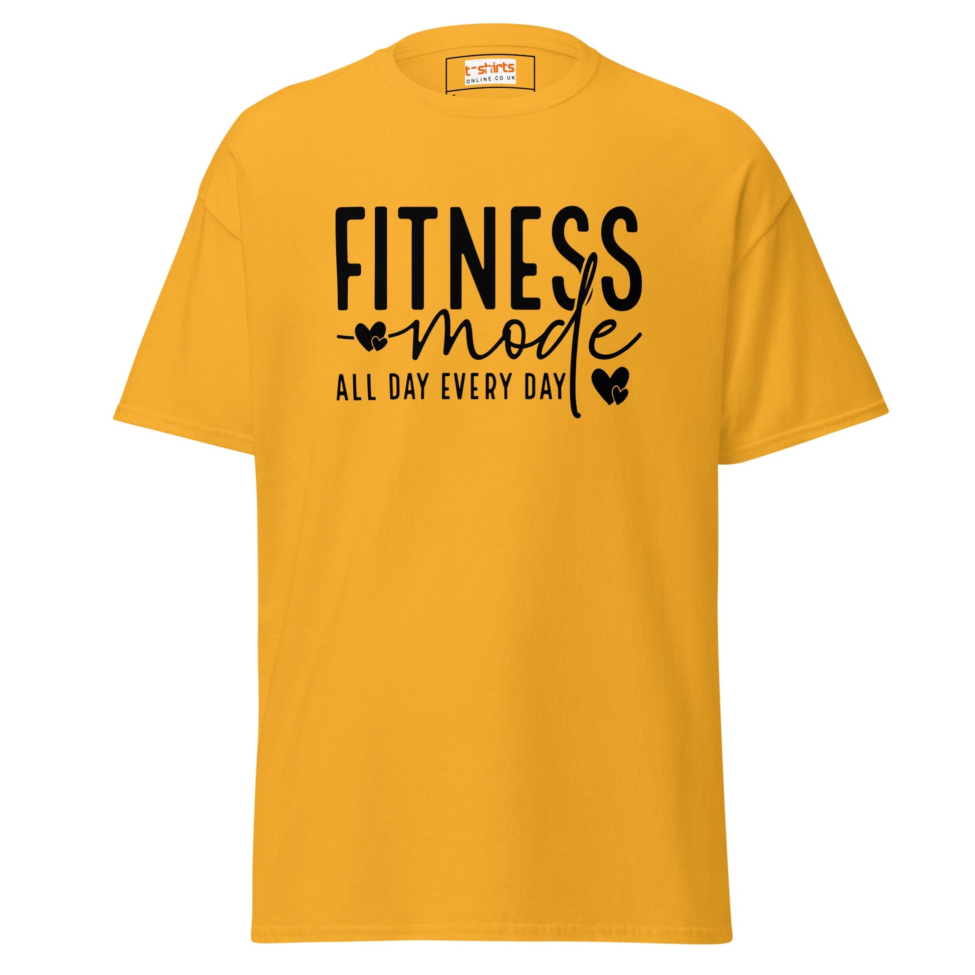 Fitness Mode | Gym T-Shirt - Gold - T-Shirts Online