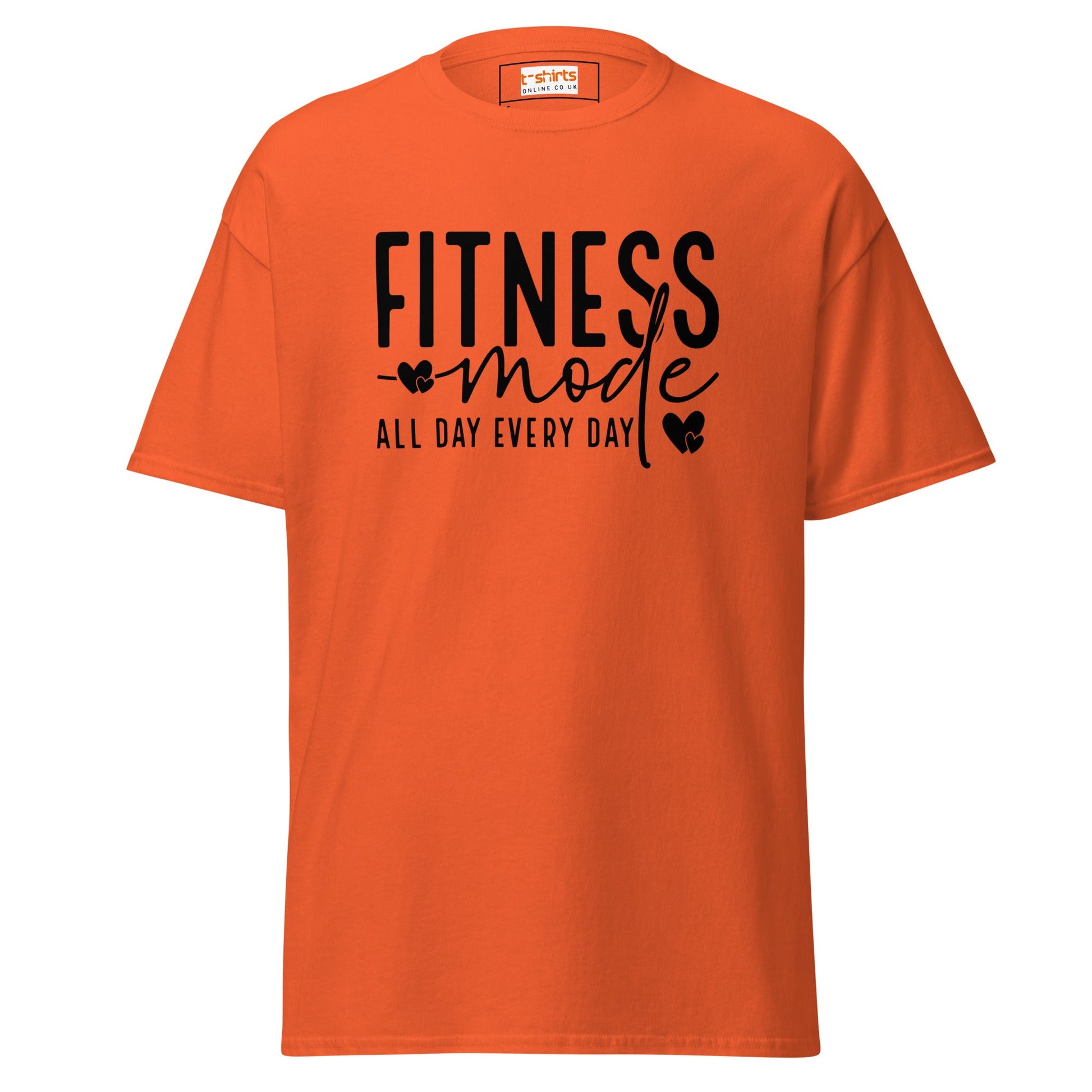 Fitness Mode | Gym T-Shirt - Orange - T-Shirts Online
