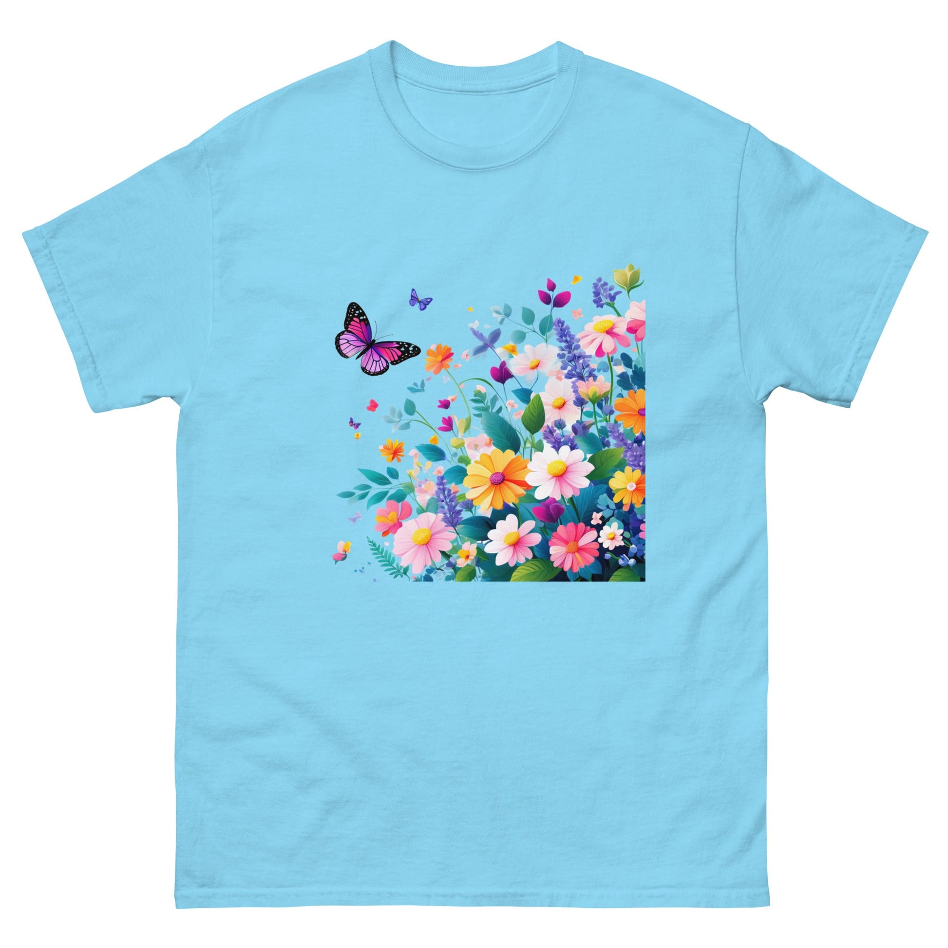 Flowers | Mother's Day T-Shirt - Sky - T-Shirts Online