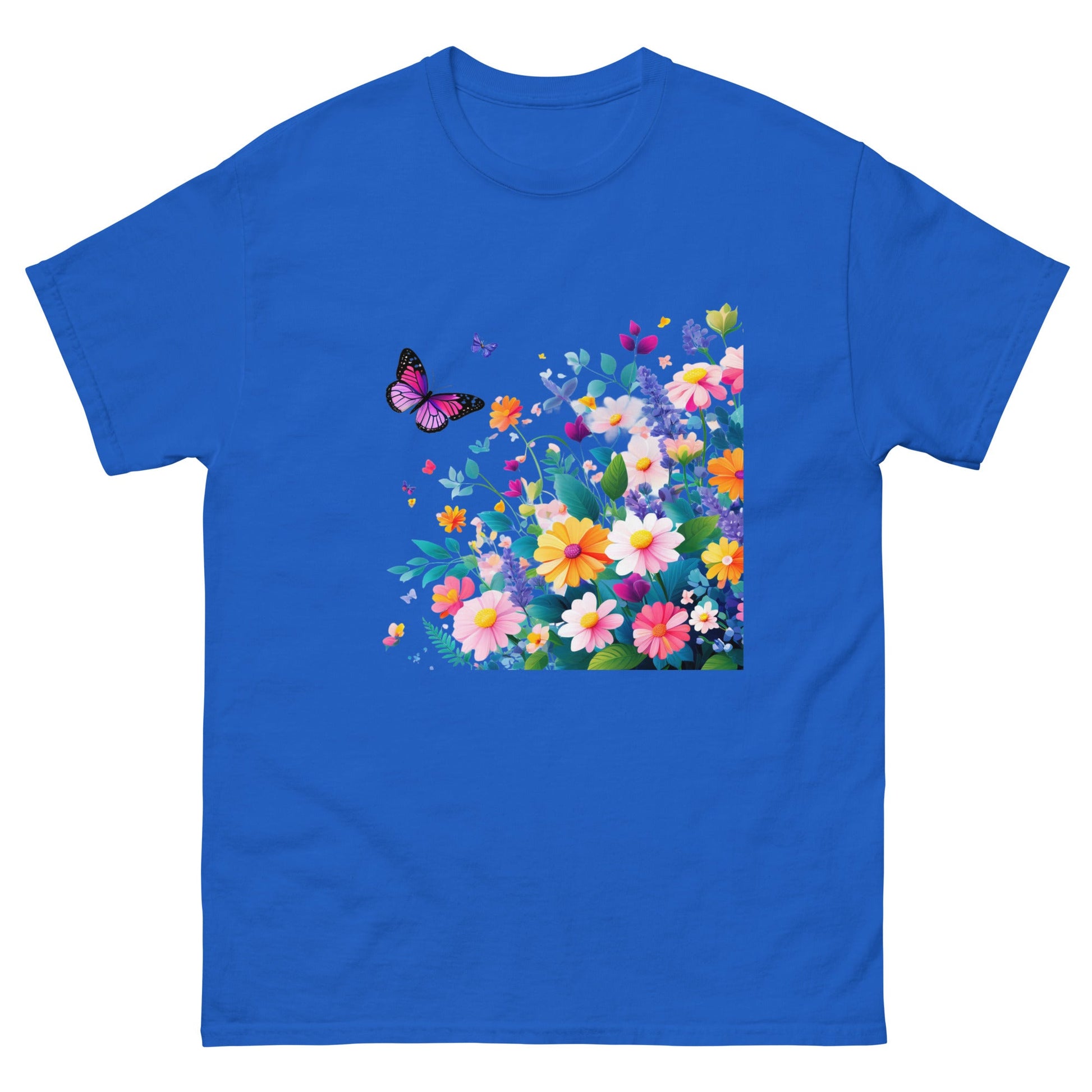 Flowers | Mother's Day T-Shirt - Royal - T-Shirts Online