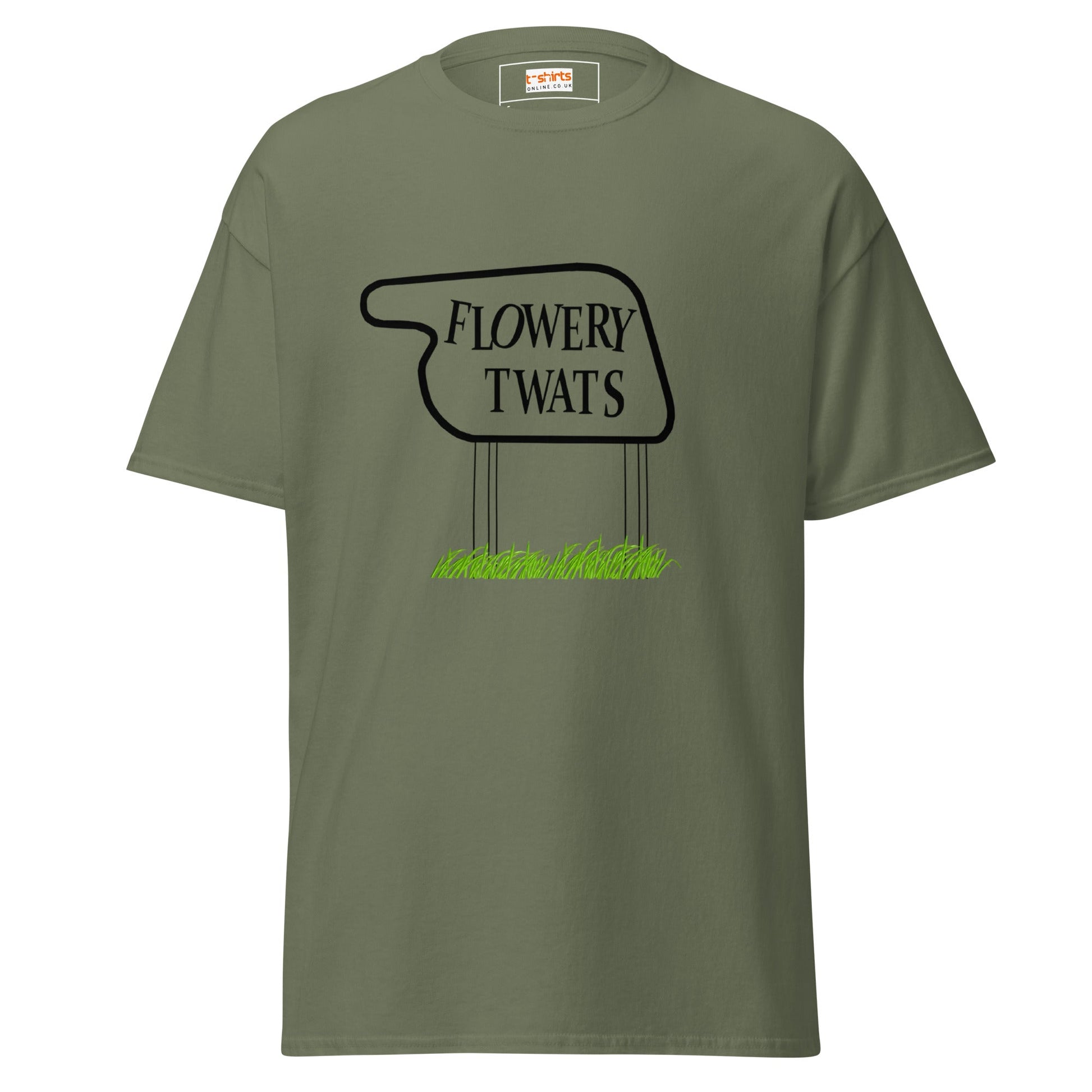 Flowery Tw#ts | Fawlty Towers T-Shirt - Military Green - T-Shirts Online