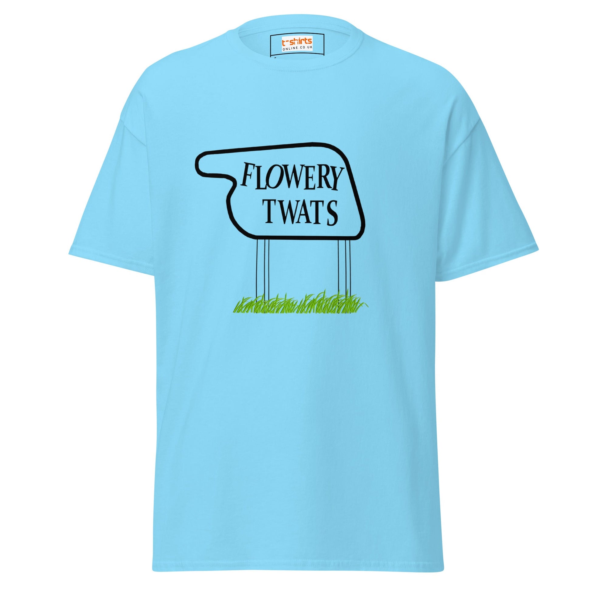 Flowery Tw#ts | Fawlty Towers T-Shirt - Sky - T-Shirts Online