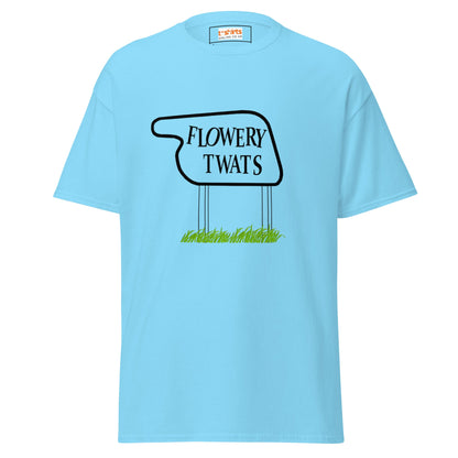 Flowery Tw#ts | Fawlty Towers T-Shirt - Sky - T-Shirts Online