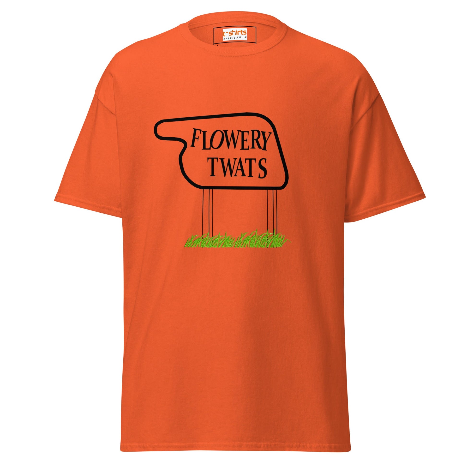 Flowery Tw#ts | Fawlty Towers T-Shirt - Orange - T-Shirts Online