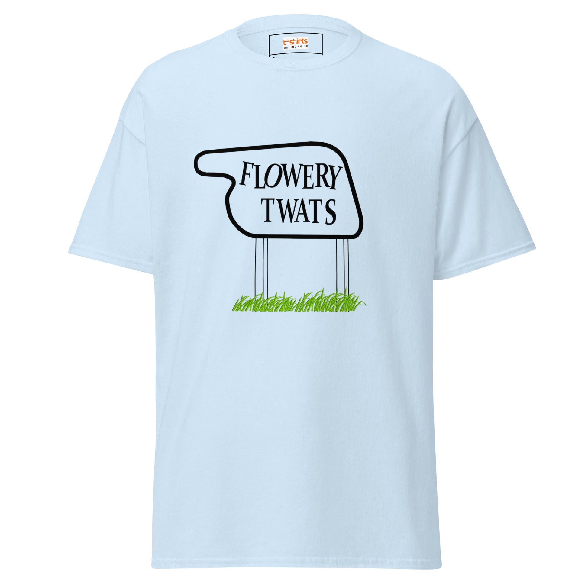 Flowery Tw#ts | Fawlty Towers T-Shirt - Light Blue - T-Shirts Online