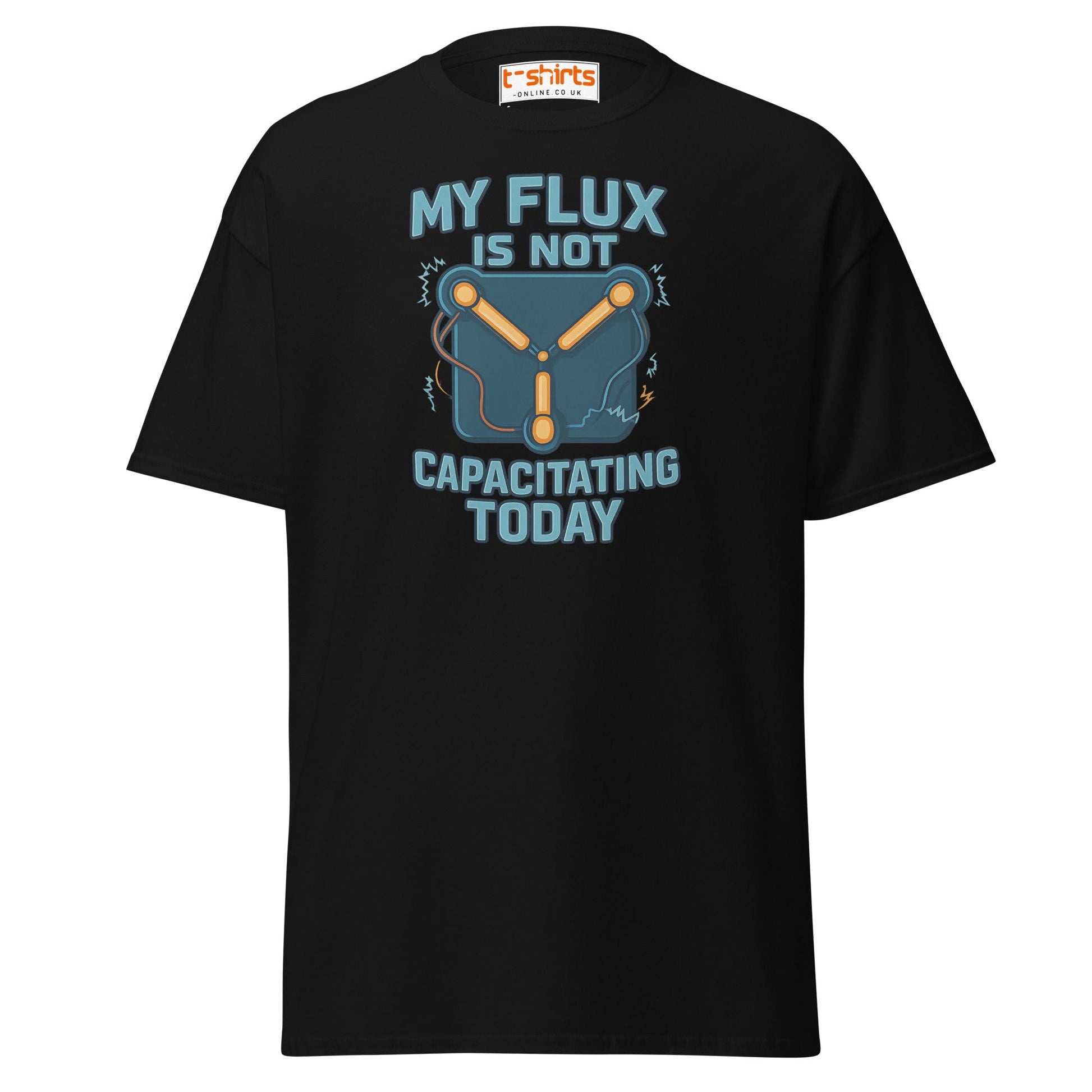 Flux Capacitor Humor Tee – Sci - Fi Geek T-Shirt - Black - T-Shirts Online