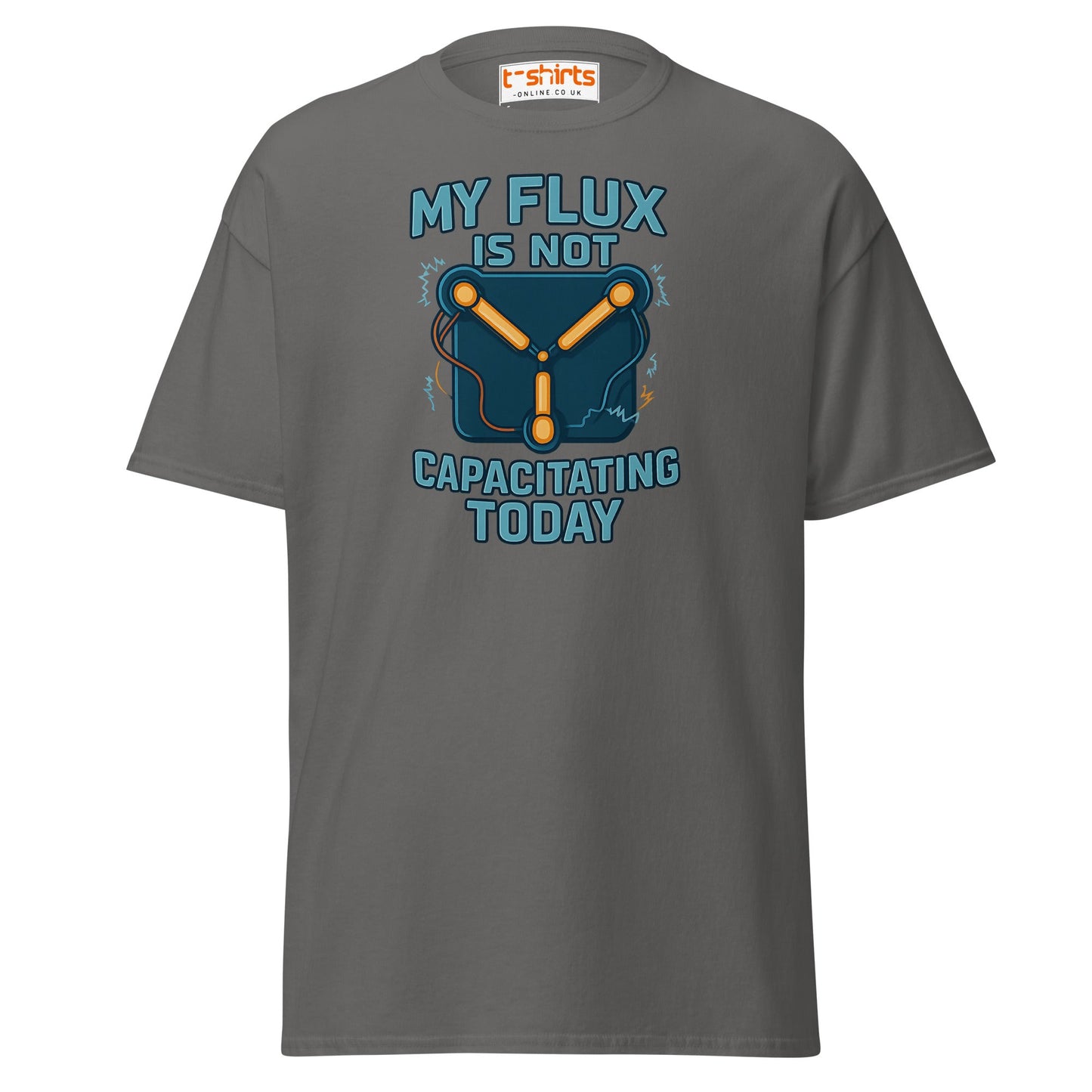 Flux Capacitor Humor Tee – Sci - Fi Geek T-Shirt - Charcoal - T-Shirts Online