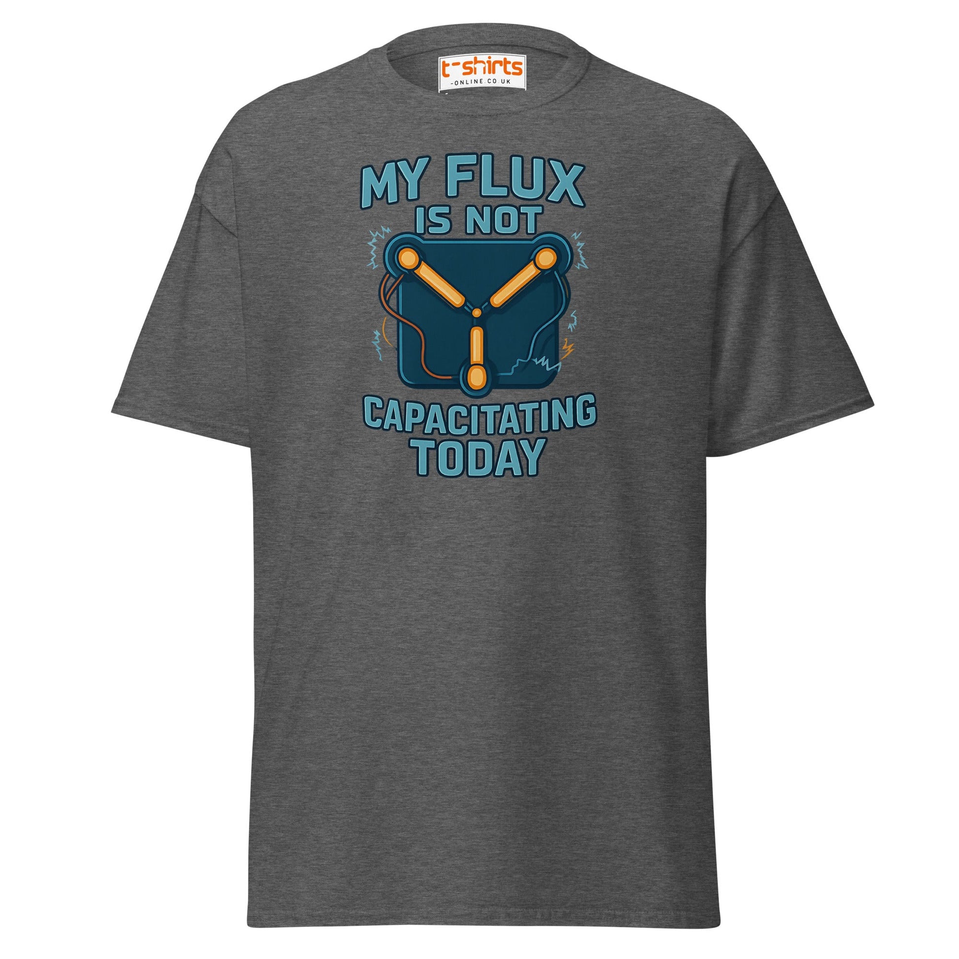 Flux Capacitor Humor Tee – Sci - Fi Geek T-Shirt - Dark Heather - T-Shirts Online