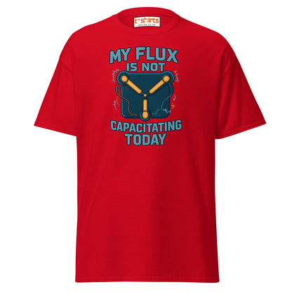 Flux Capacitor Humor Tee – Sci - Fi Geek T-Shirt - Red - T-Shirts Online