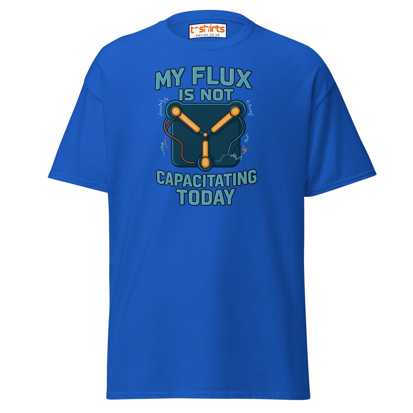 Flux Capacitor Humor Tee – Sci - Fi Geek T-Shirt - Royal - T-Shirts Online