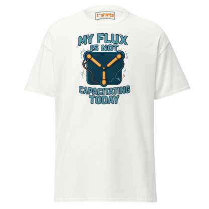 Flux Capacitor Humor Tee – Sci - Fi Geek T-Shirt - White - T-Shirts Online