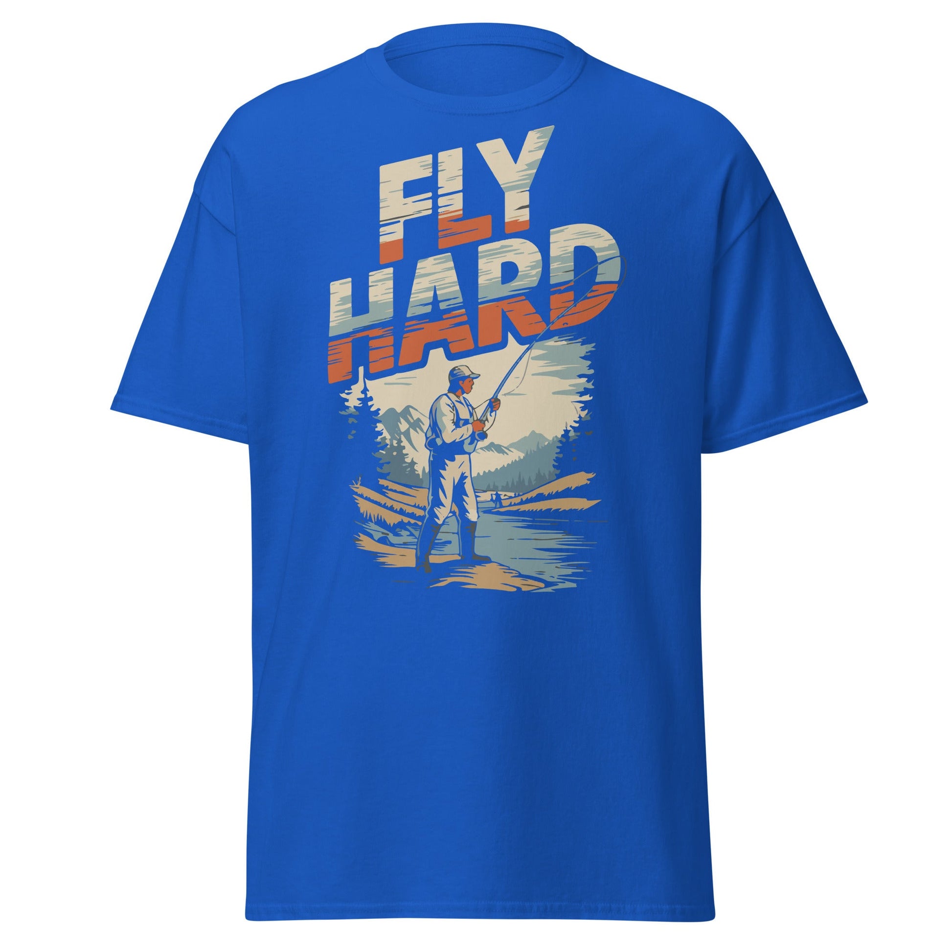 Fly Hard | Fishing T-Shirt - T-Shirts Online