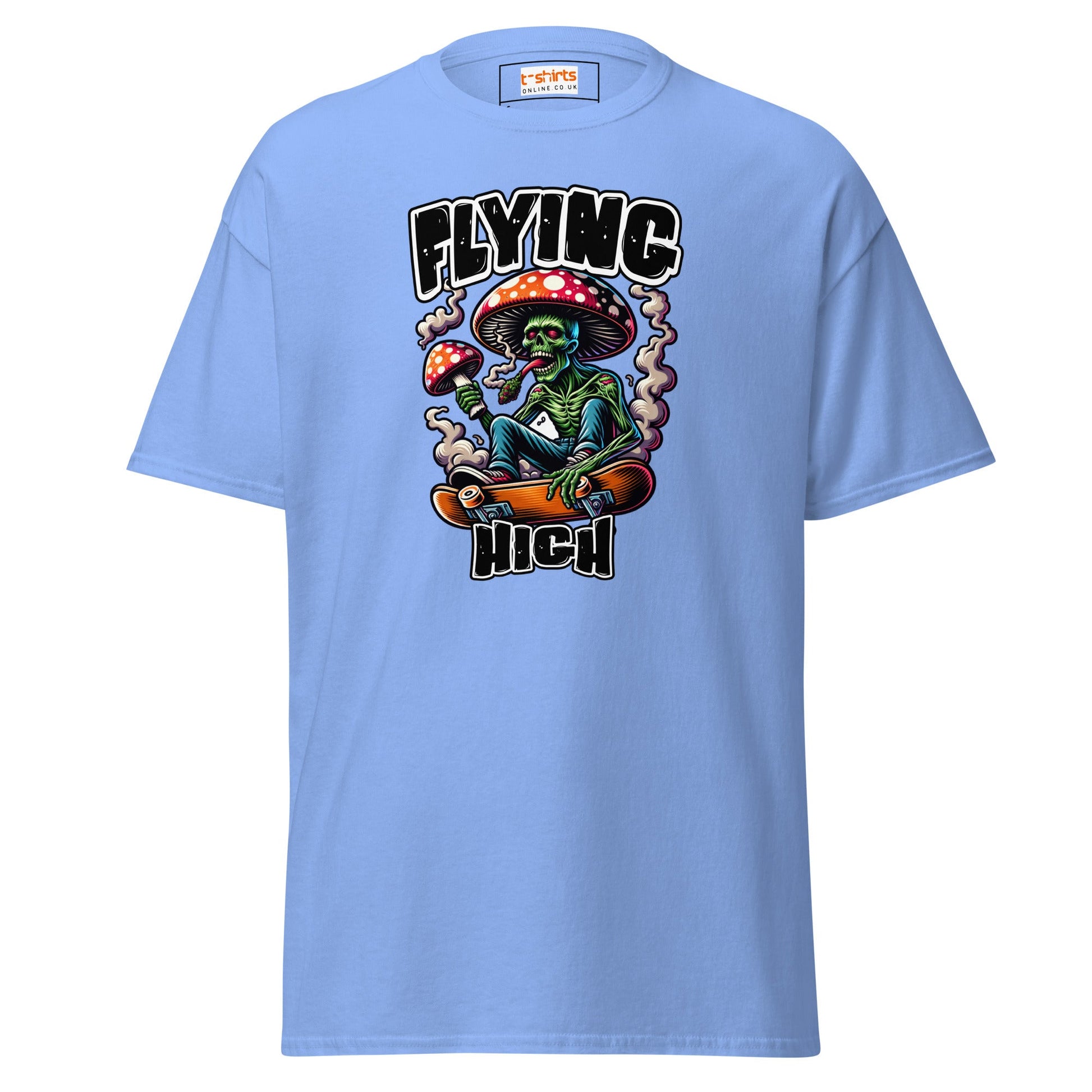 Flying High | Graphic Skateboard T-Shirt - Carolina Blue - T-Shirts Online