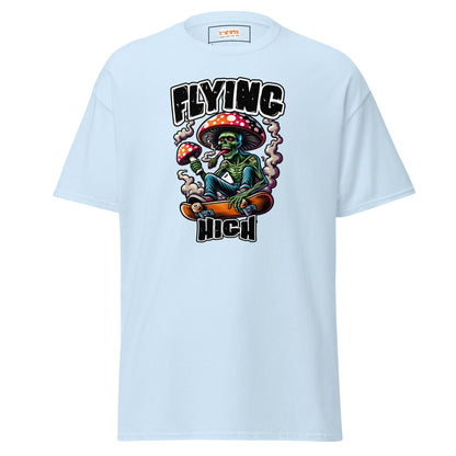Flying High | Graphic Skateboard T-Shirt - Light Blue - T-Shirts Online