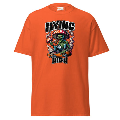 Flying High | Graphic Skateboard T-Shirt - Orange - T-Shirts Online
