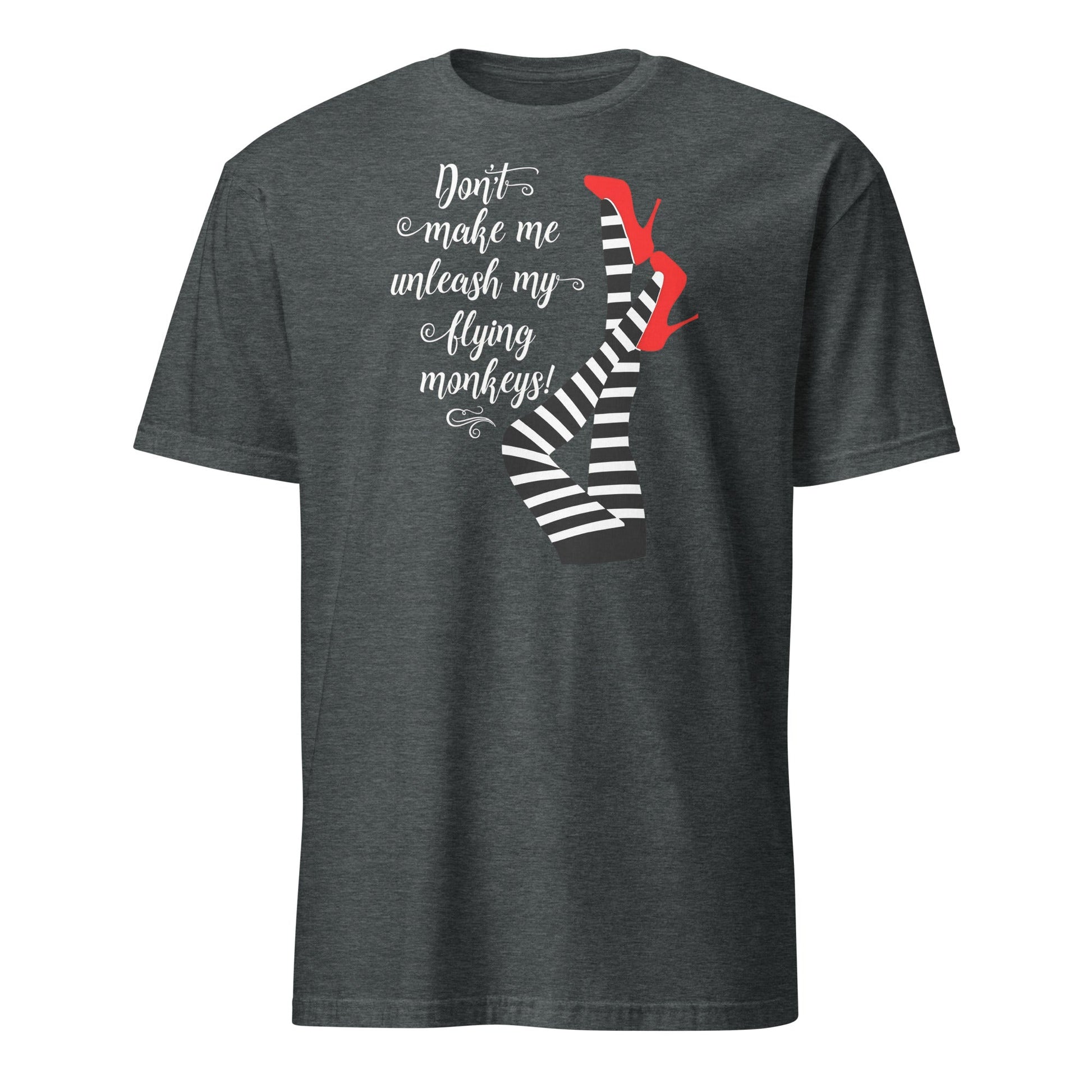Flying Monkeys Funny Witch T-Shirt - Dark Heather - T-Shirts Online