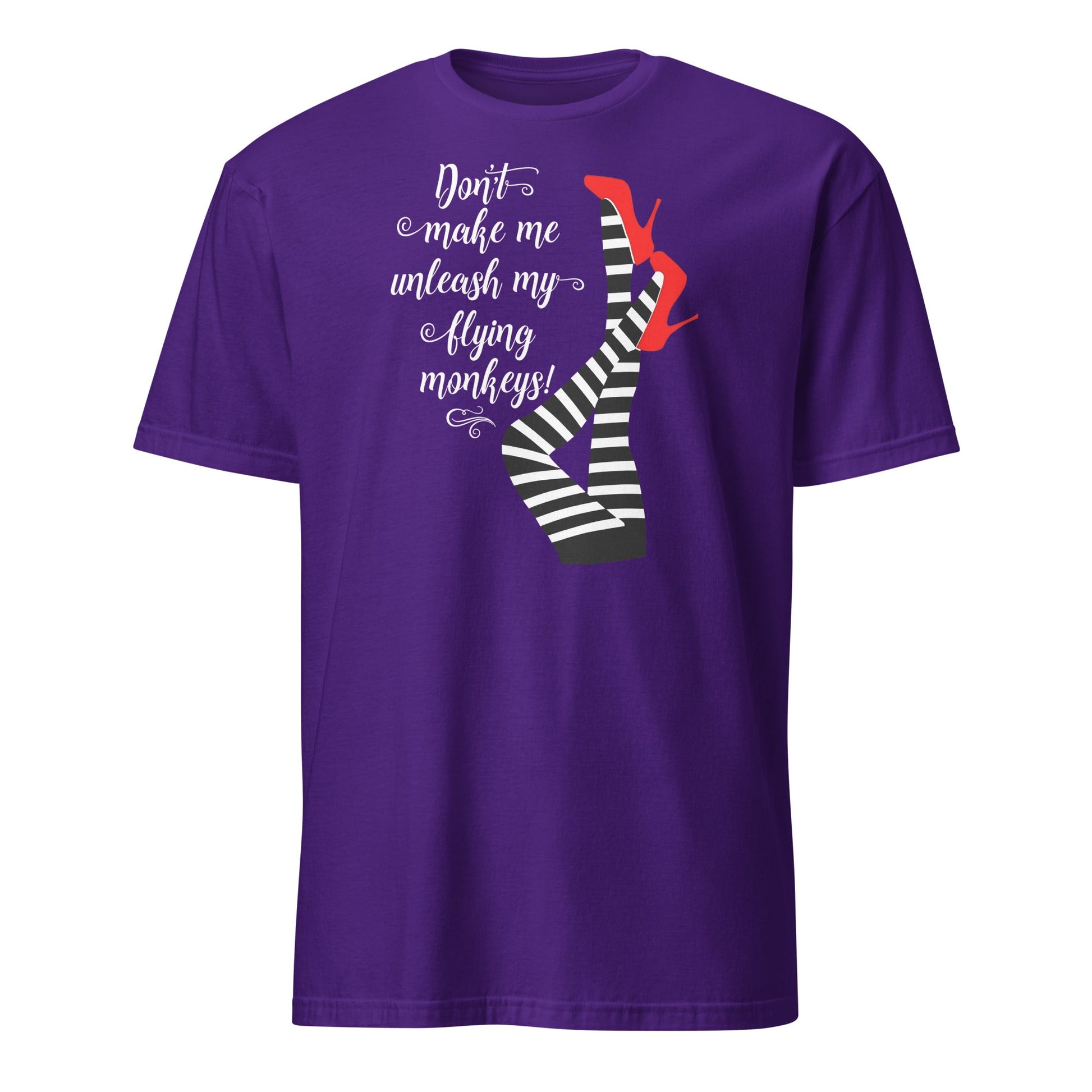 Flying Monkeys Funny Witch T-Shirt - Purple - T-Shirts Online