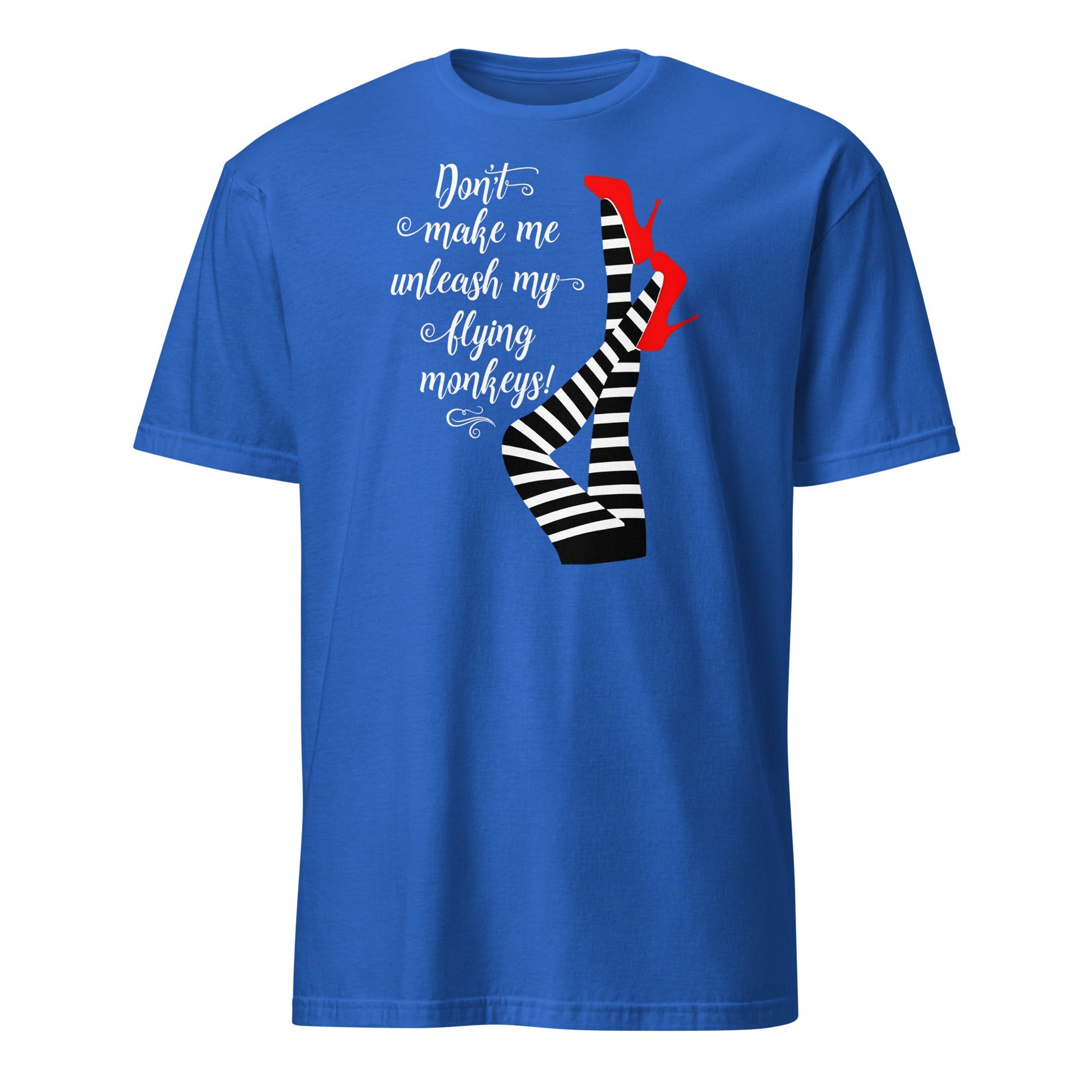 Flying Monkeys Funny Witch T-Shirt - Royal - T-Shirts Online