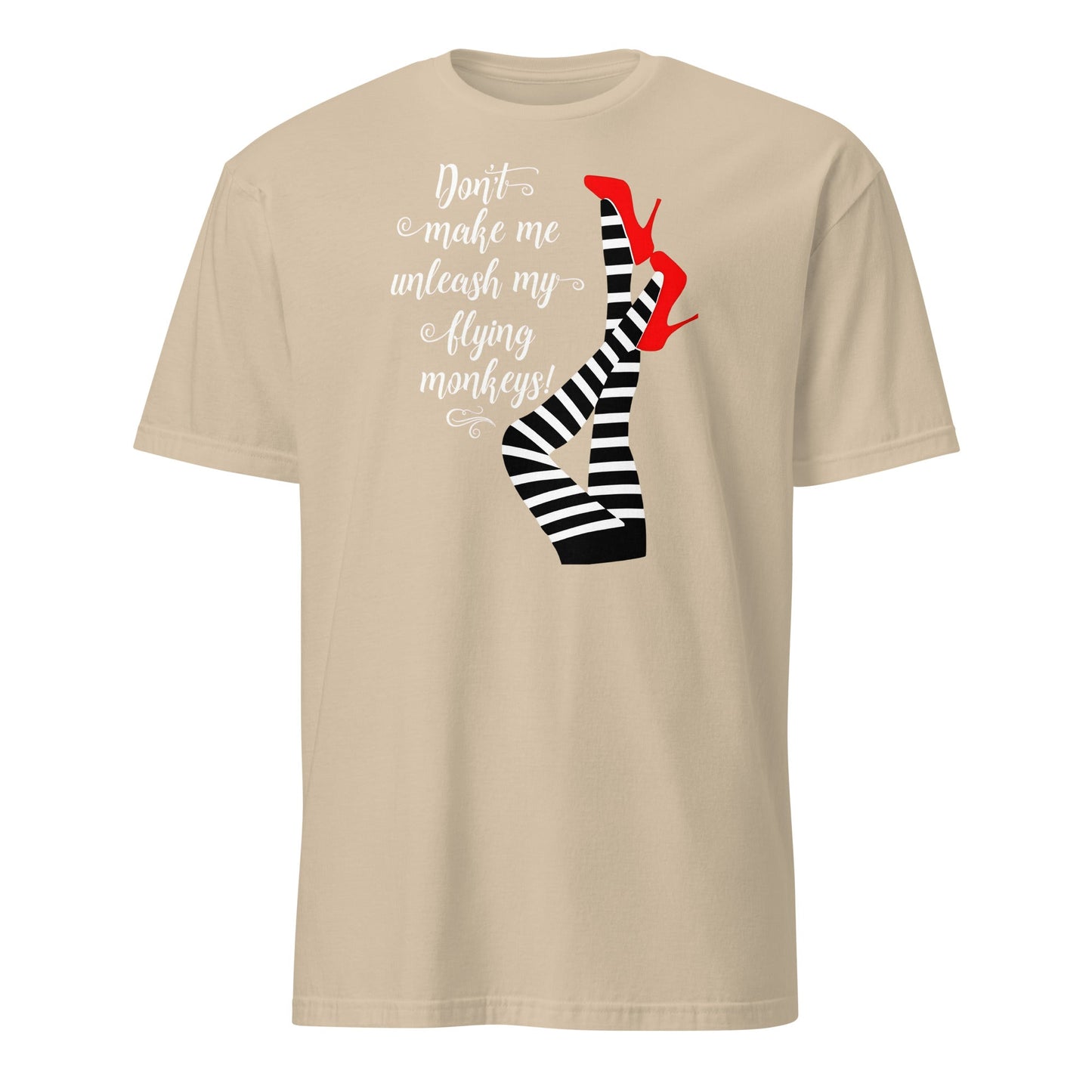 Flying Monkeys Funny Witch T-Shirt - Sand - T-Shirts Online