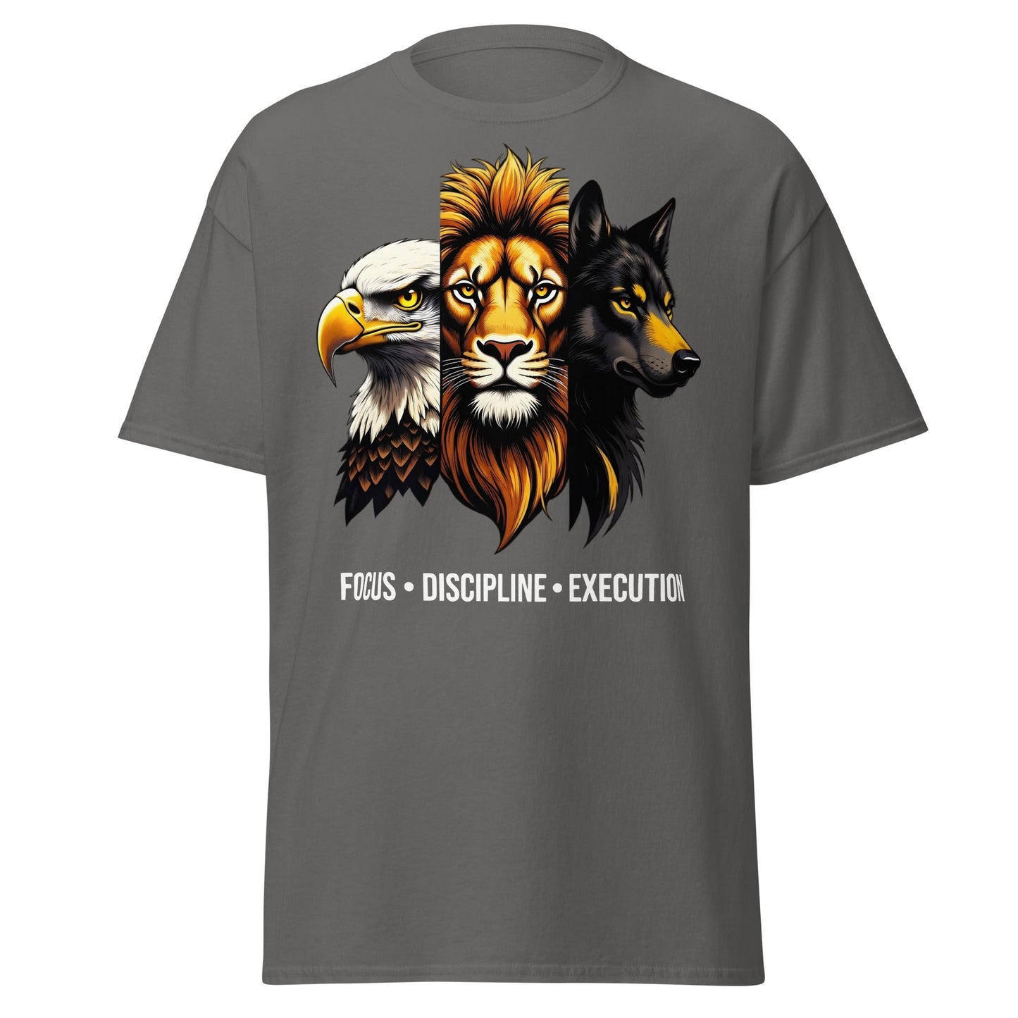 Focus Discipline Execution Trio Animal T-Shirt - Charcoal - T-Shirts Online