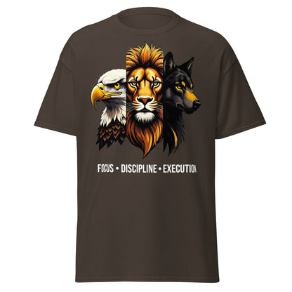 Focus Discipline Execution Trio Animal T-Shirt - Dark Chocolate - T-Shirts Online