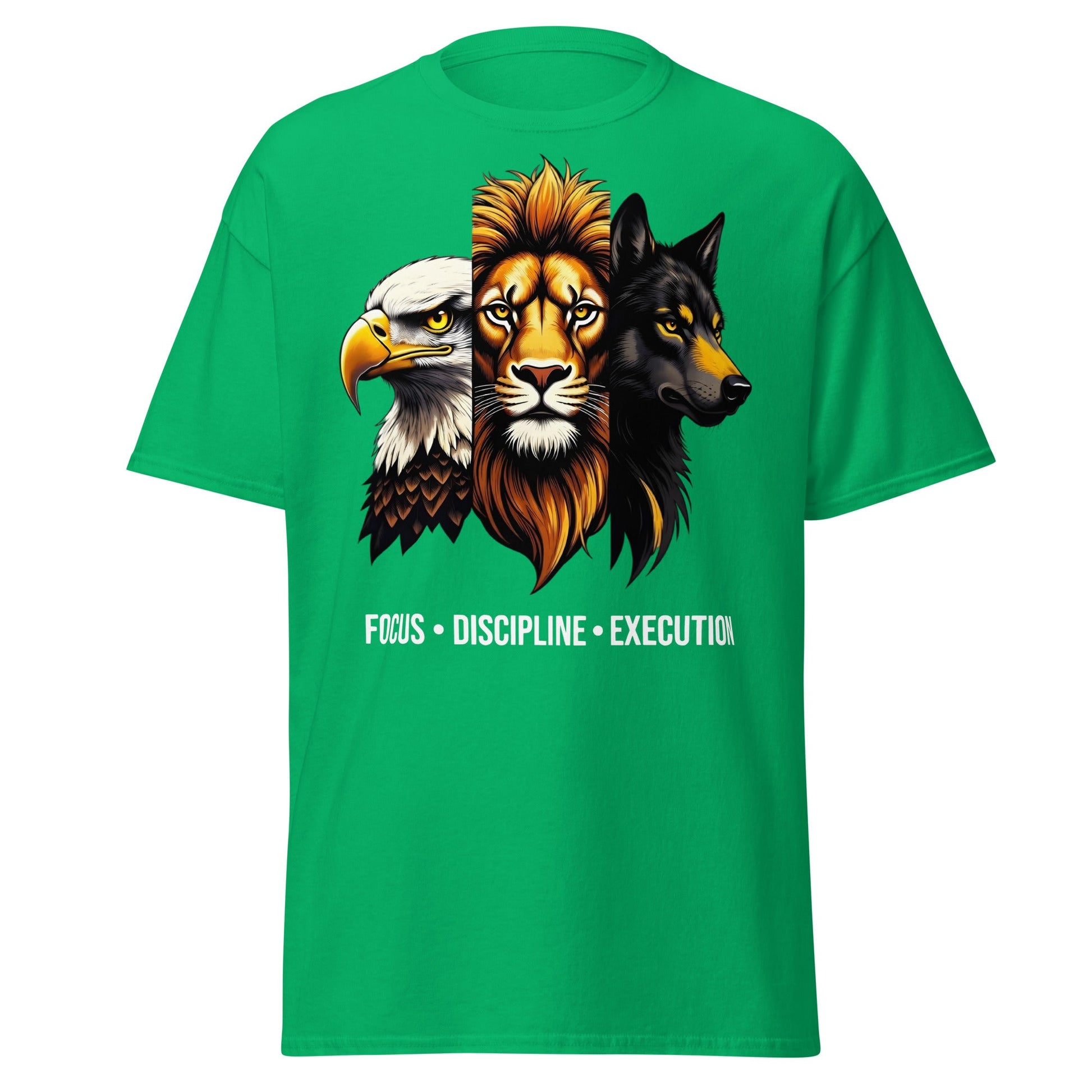 Focus Discipline Execution Trio Animal T-Shirt - Irish Green - T-Shirts Online