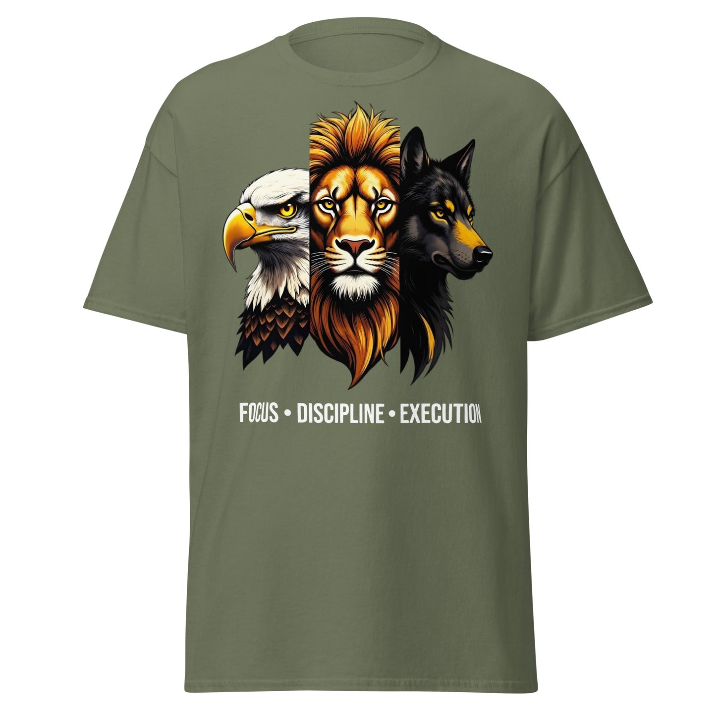 Focus Discipline Execution Trio Animal T-Shirt - Military Green - T-Shirts Online