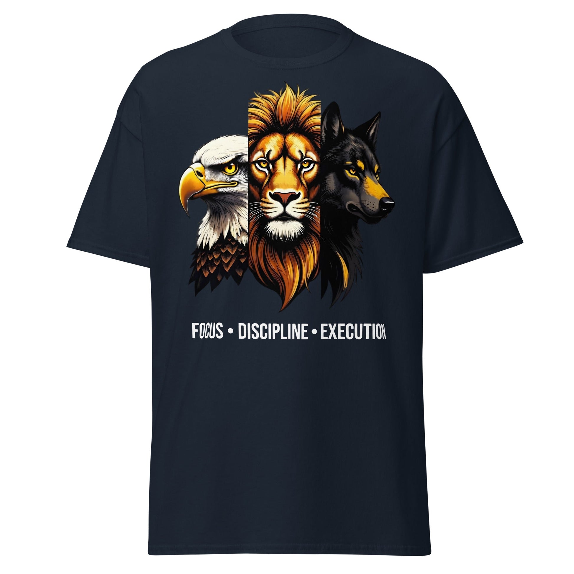 Focus Discipline Execution Trio Animal T-Shirt - Navy - T-Shirts Online