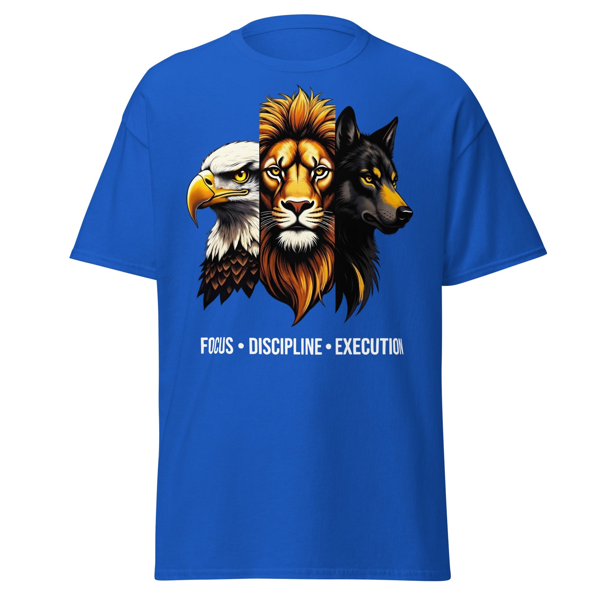 Focus Discipline Execution Trio Animal T-Shirt - Royal - T-Shirts Online
