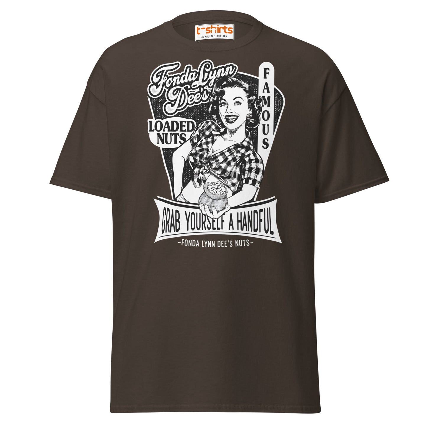 Fonda Lynn Dee’s Loaded Nuts T-Shirt - Dark Chocolate - T-Shirts Online
