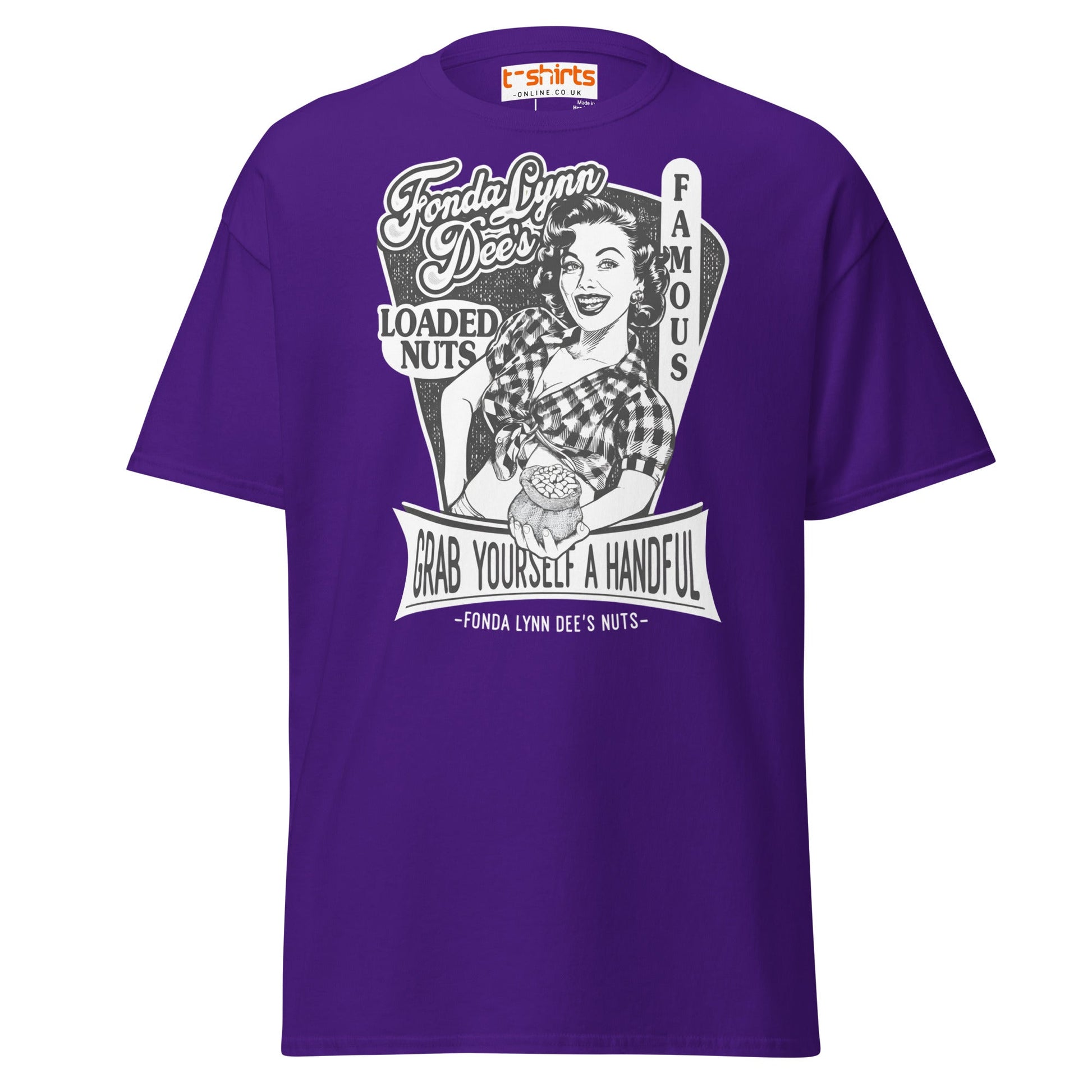 Fonda Lynn Dee’s Loaded Nuts T-Shirt - Purple - T-Shirts Online