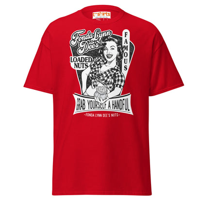 Fonda Lynn Dee’s Loaded Nuts T-Shirt - Red - T-Shirts Online