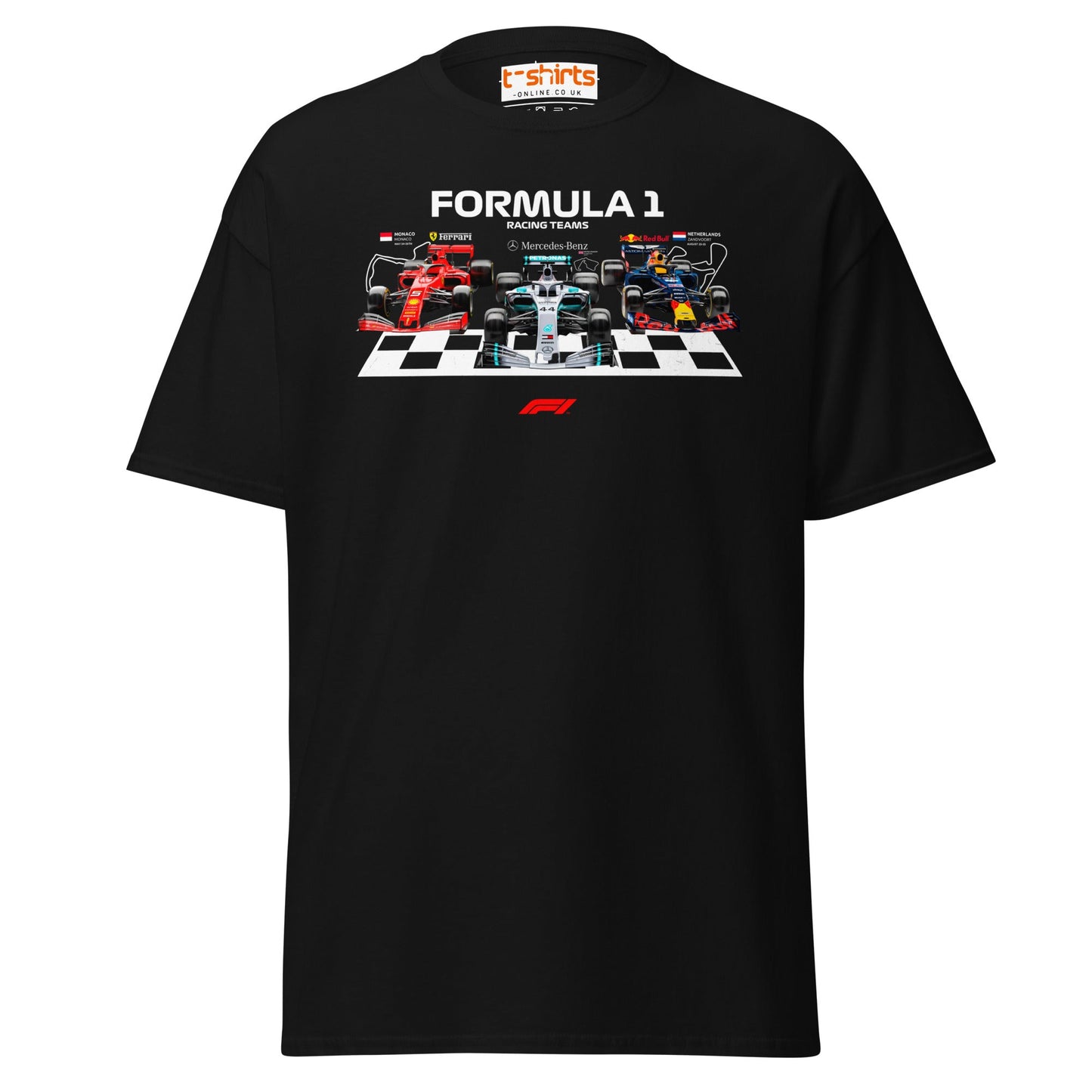 Formula 1 Racing Teams T-Shirt | F1 Fans Motorsport Tee - Black - T-Shirts Online