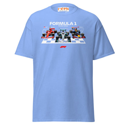 Formula 1 Racing Teams T-Shirt | F1 Fans Motorsport Tee - Carolina Blue - T-Shirts Online