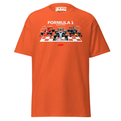 Formula 1 Racing Teams T-Shirt | F1 Fans Motorsport Tee - Orange - T-Shirts Online