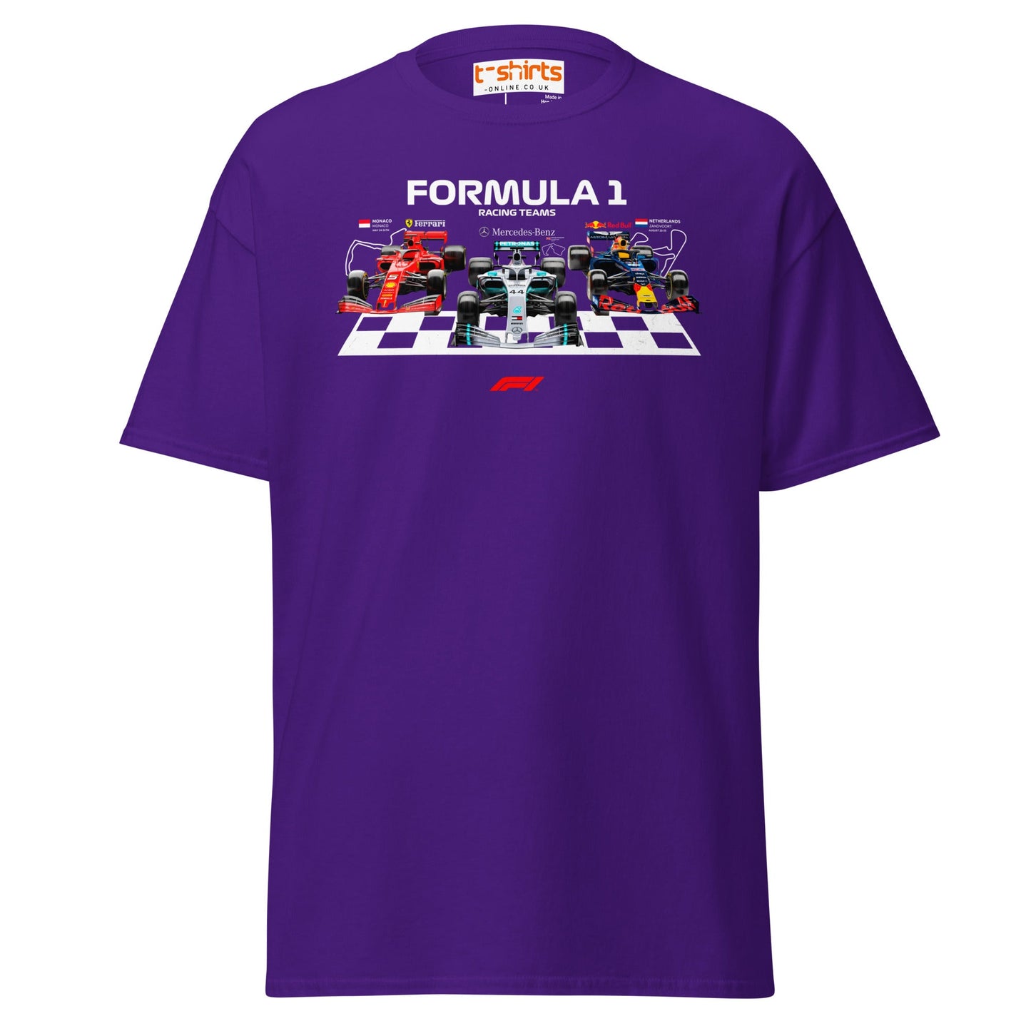 Formula 1 Racing Teams T-Shirt | F1 Fans Motorsport Tee - Purple - T-Shirts Online