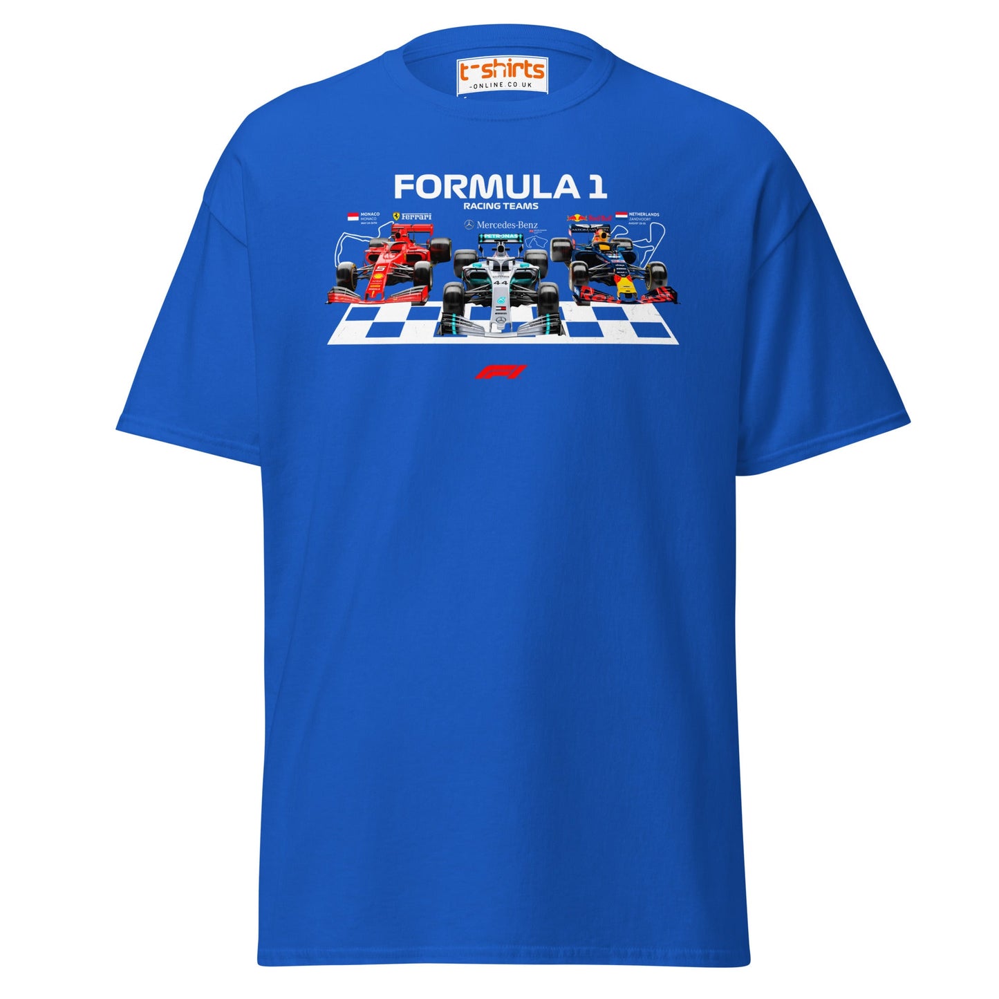 Formula 1 Racing Teams T-Shirt | F1 Fans Motorsport Tee - Royal - T-Shirts Online