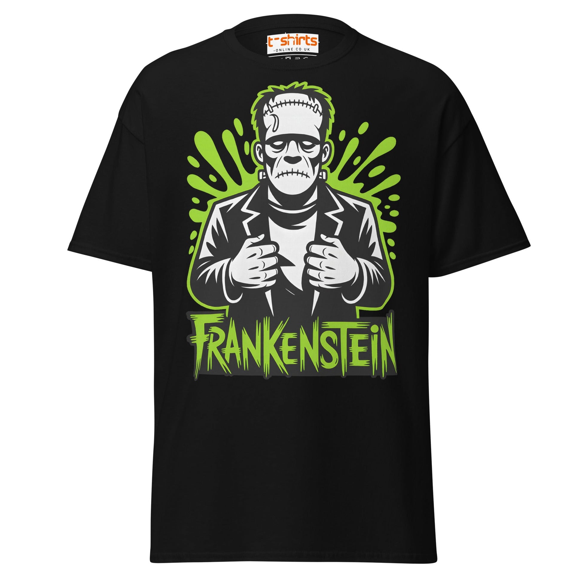 Frankenstein T-Shirt | Classic Monster Halloween Tee - Black - T-Shirts Online