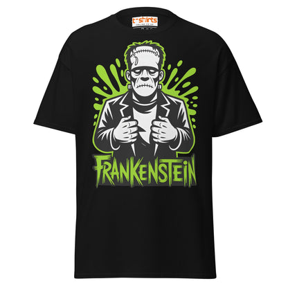 Frankenstein T-Shirt | Classic Monster Halloween Tee - Black - T-Shirts Online