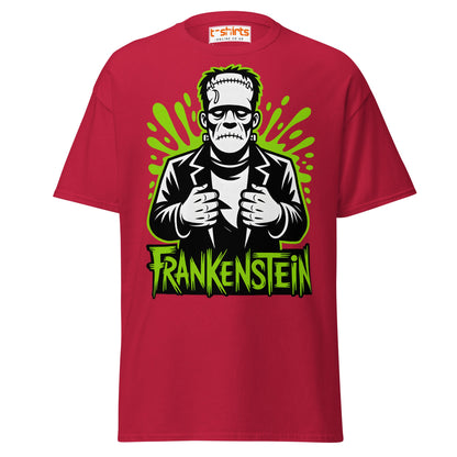 Frankenstein T-Shirt | Classic Monster Halloween Tee - Cardinal - T-Shirts Online