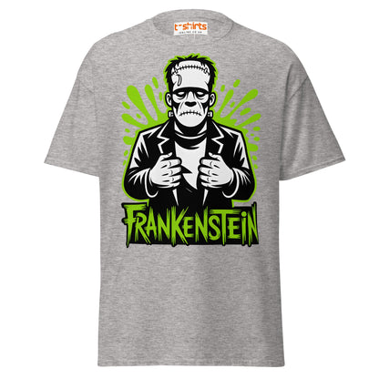 Frankenstein T-Shirt | Classic Monster Halloween Tee - Sport Grey - T-Shirts Online